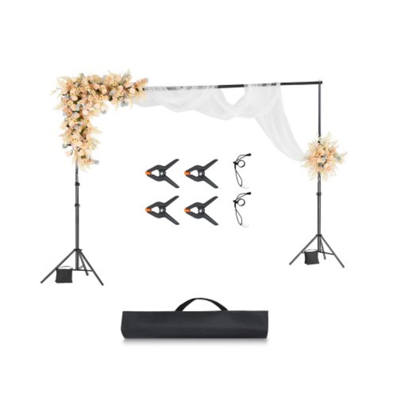 Adjustable Backdrop Stand Carbon Steel Photography Studio Frame